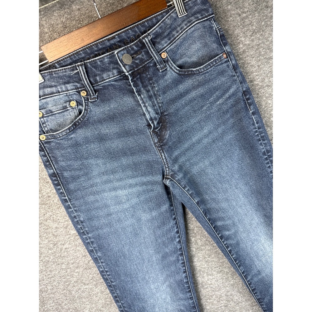 American Eagle Athletic Skinny Jeans Airflex+ Dark Wash Mens 30x33 Blue Denim